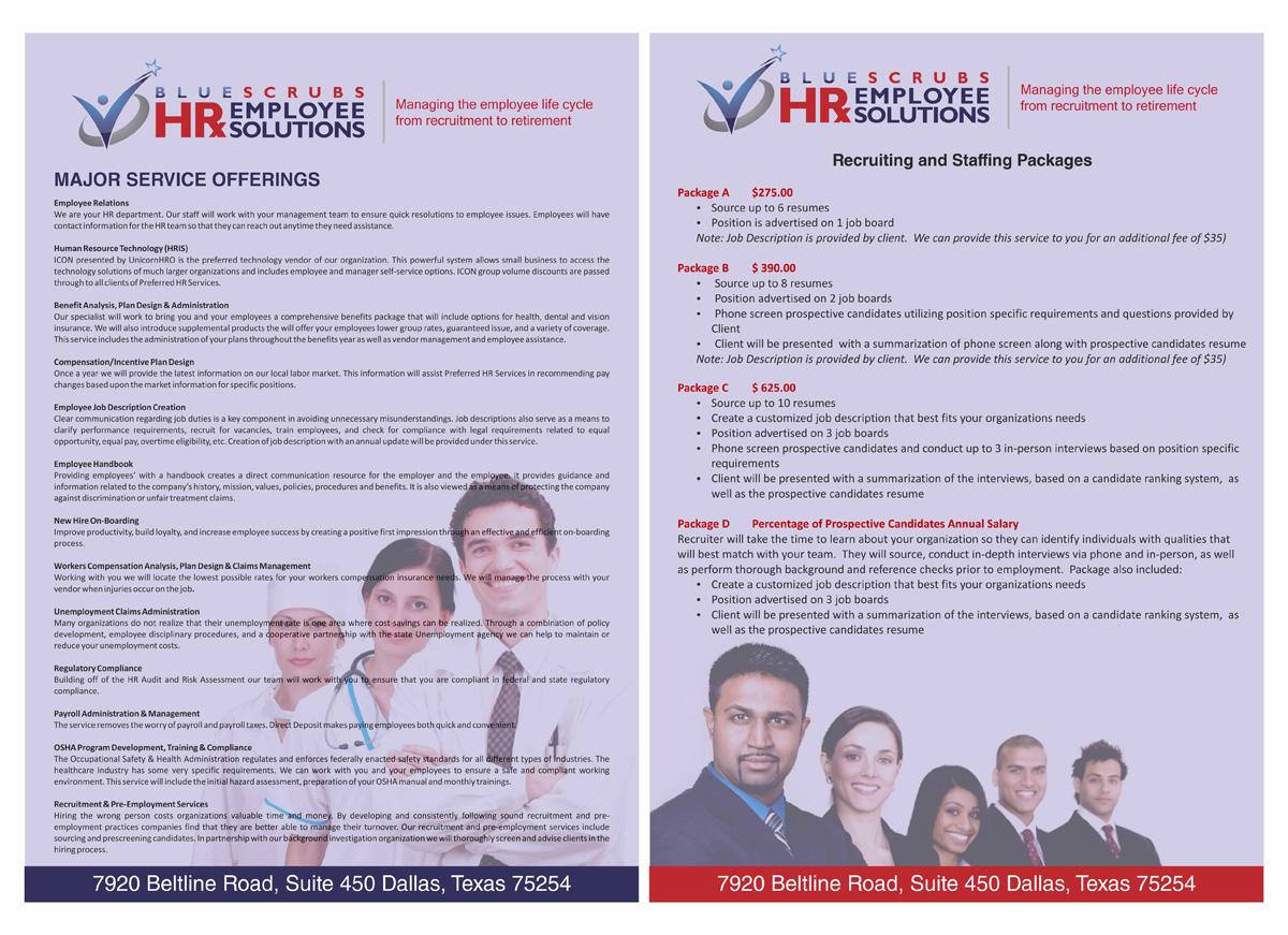 Flyer Design by Satyendra for BluesCrubs HRx Employee Solutions | Design #1444101