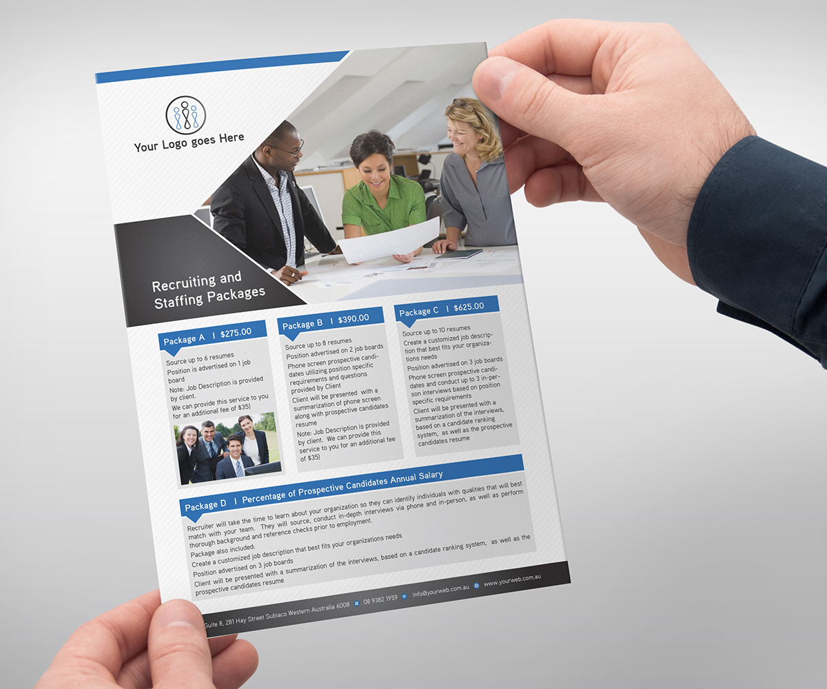 Flyer Design by BrandWar for BluesCrubs HRx Employee Solutions | Design #1442154