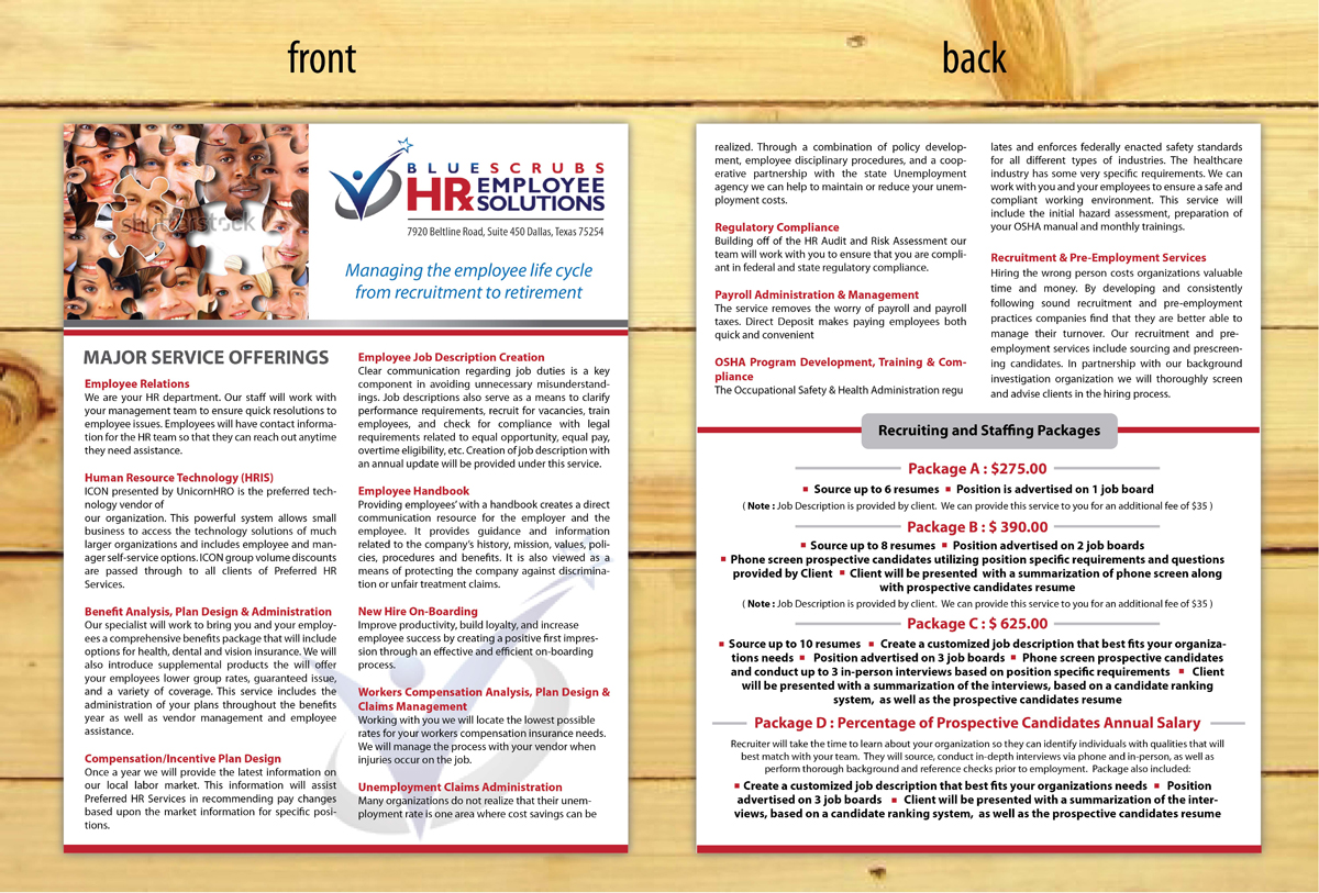 Flyer-Design von kiyos creativities für BluesCrubs HRx Employee Solutions | Design #1443297
