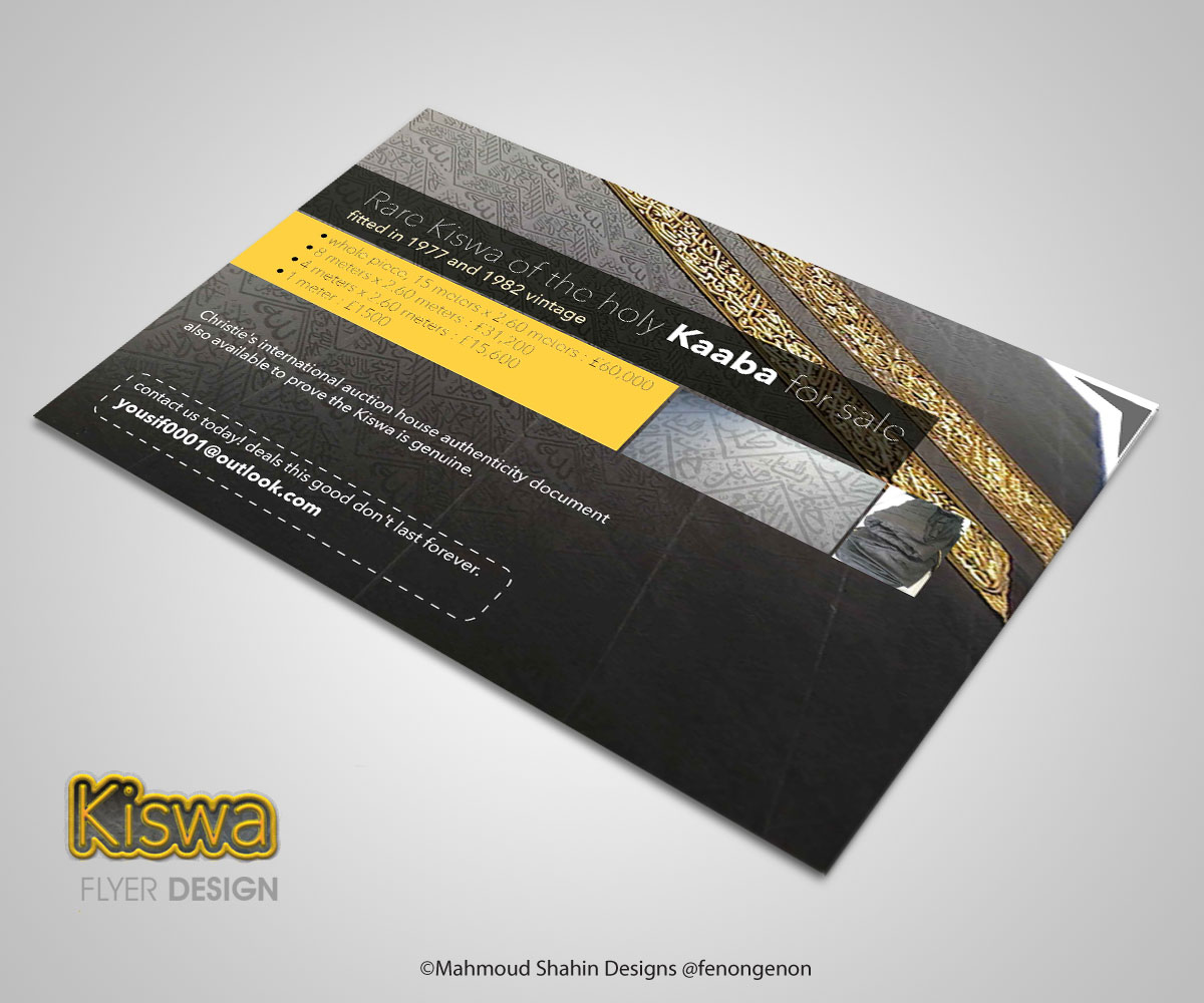 Flyer Design by Mahmoud Shahin for this project | Design #5161664