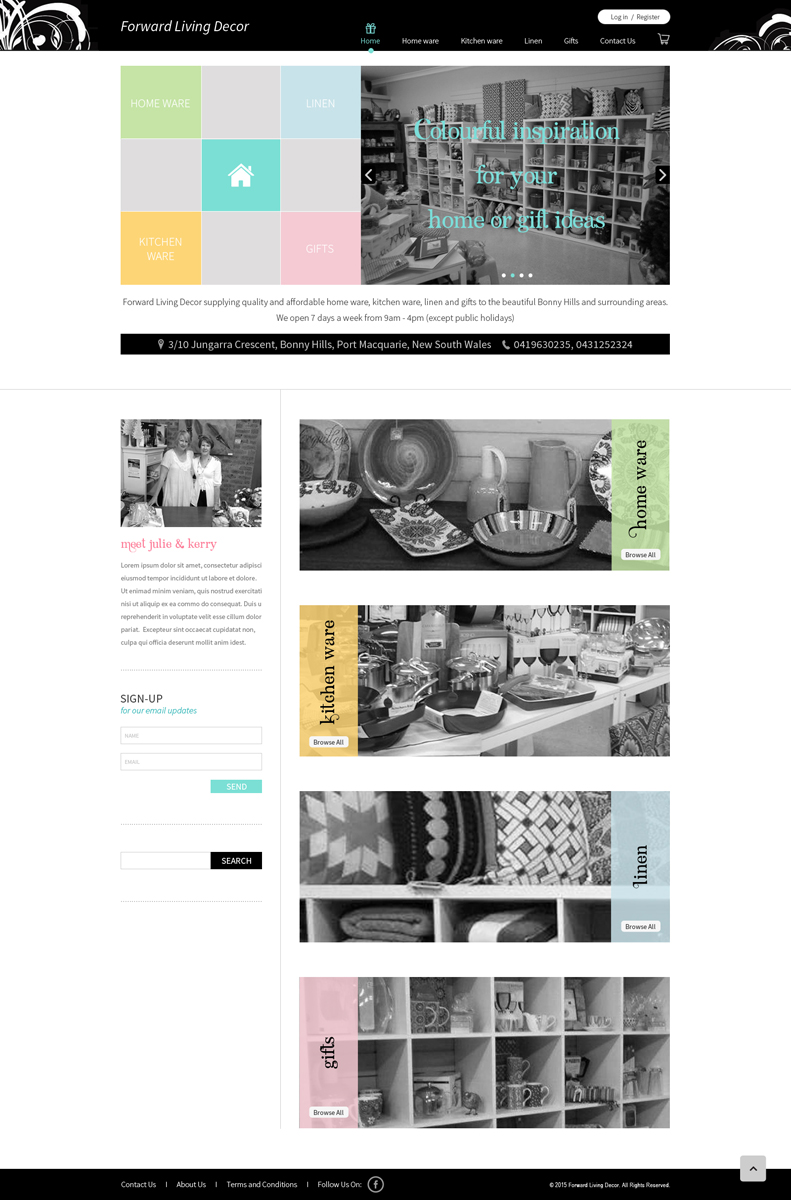 Web-Design von Memorylane für FORWARD LIVING DECOR | Design #5221775