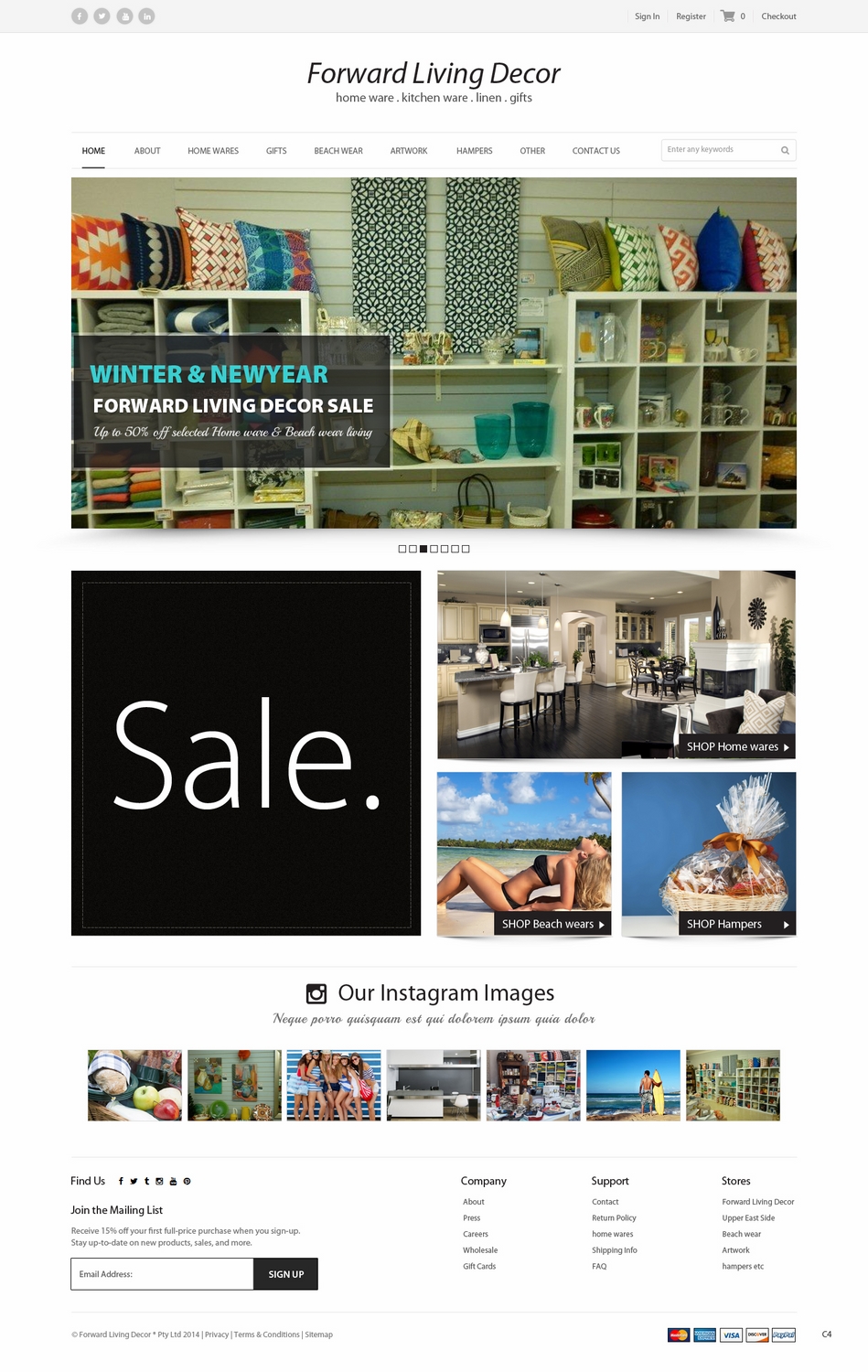 Web Design by pb for FORWARD LIVING DECOR | Design #5174443