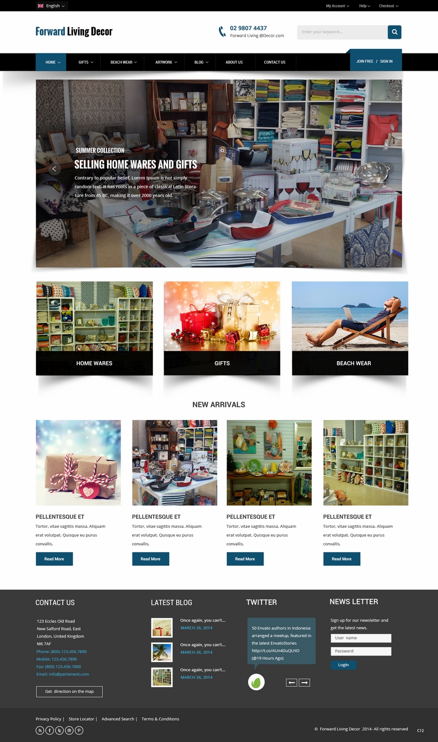 Web Design by pb for FORWARD LIVING DECOR | Design #5174452