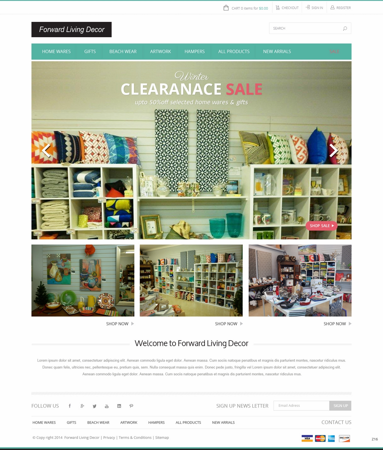 Web Design by pb for FORWARD LIVING DECOR | Design #5174477