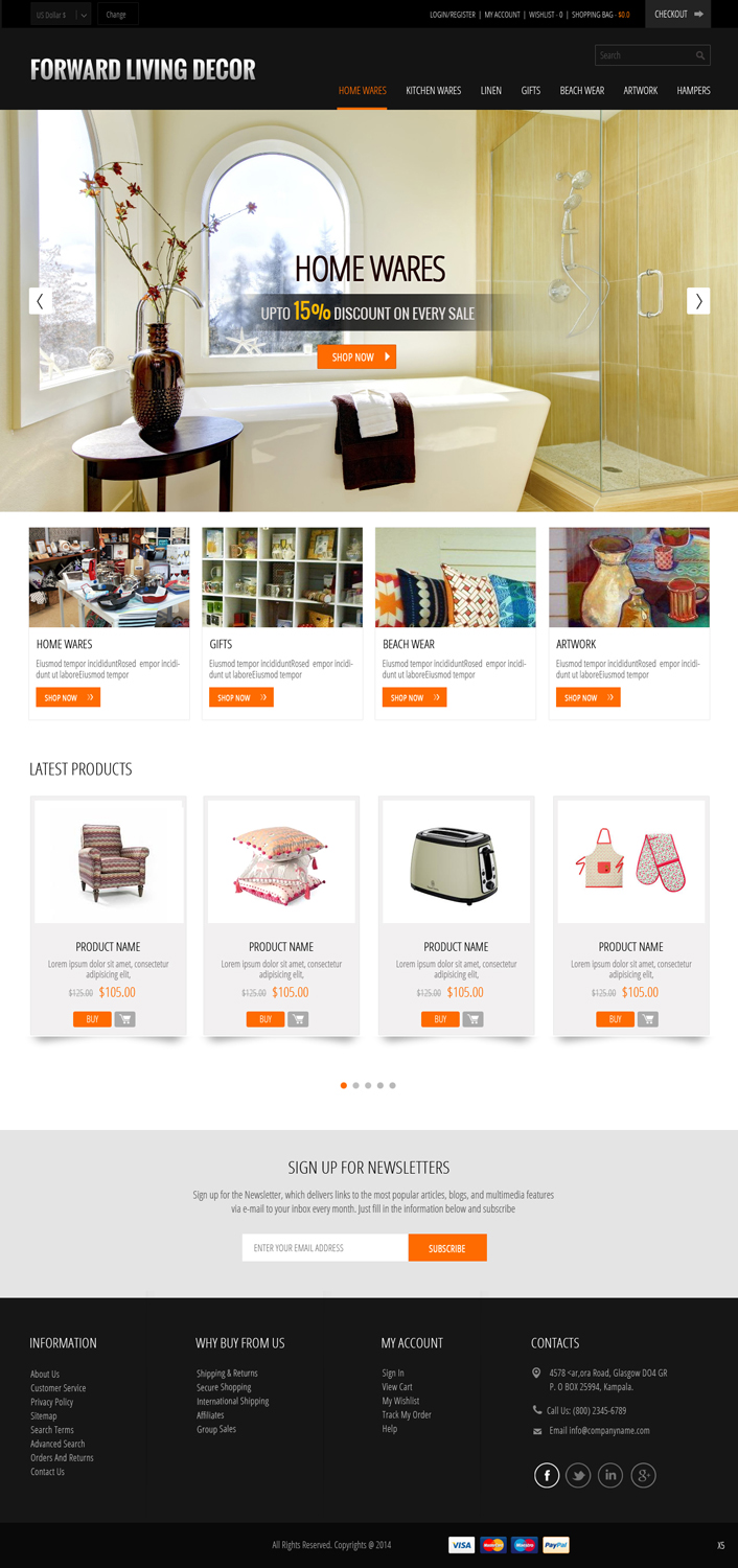 Web Design by pb for FORWARD LIVING DECOR | Design #5174513