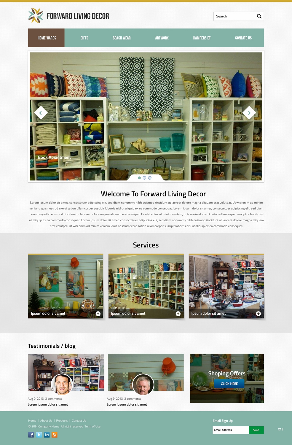 Web Design by pb for FORWARD LIVING DECOR | Design #5178227