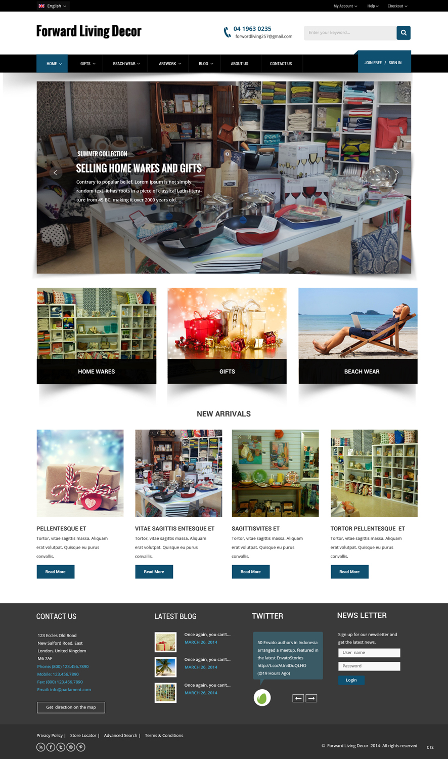 Web Design by pb for FORWARD LIVING DECOR | Design #5184947