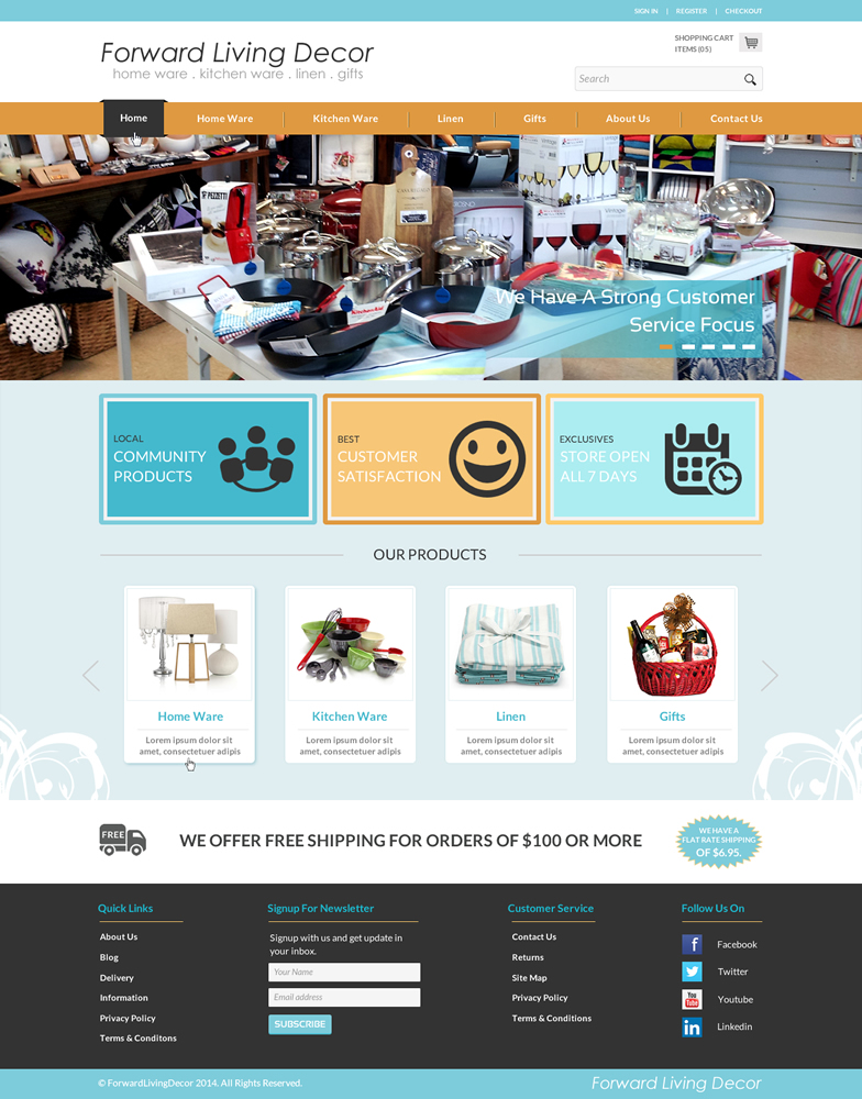Web Design by Sbss for FORWARD LIVING DECOR | Design #5182362