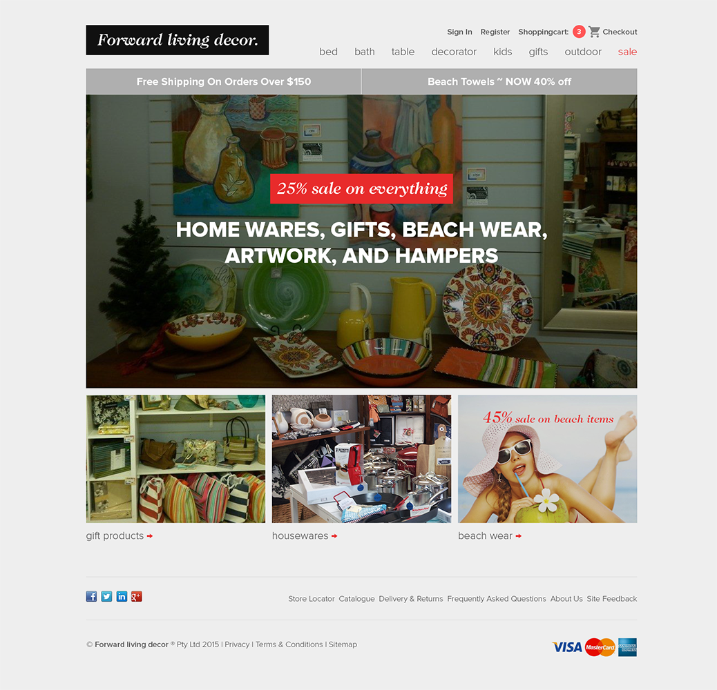 Web Design by FreshCreations for FORWARD LIVING DECOR | Design #5221473