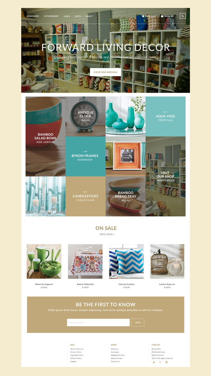 Web Design par bottlestreet pour FORWARD LIVING DECOR | Design #5210934