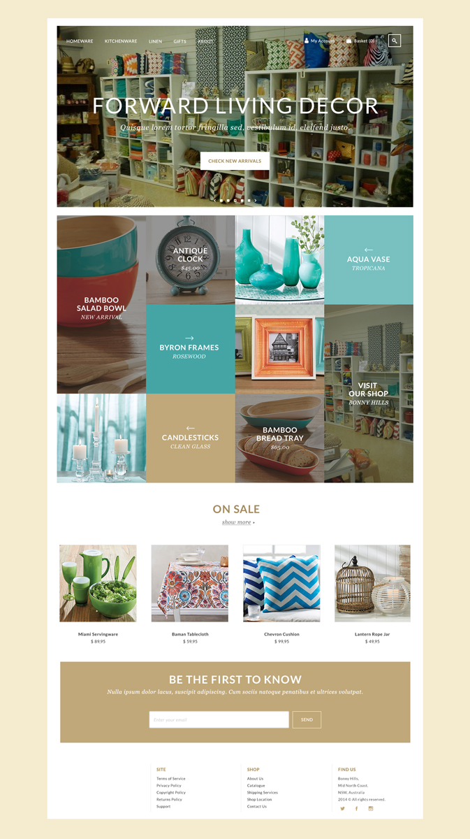 Web Design by bottlestreet for FORWARD LIVING DECOR | Design #5212906