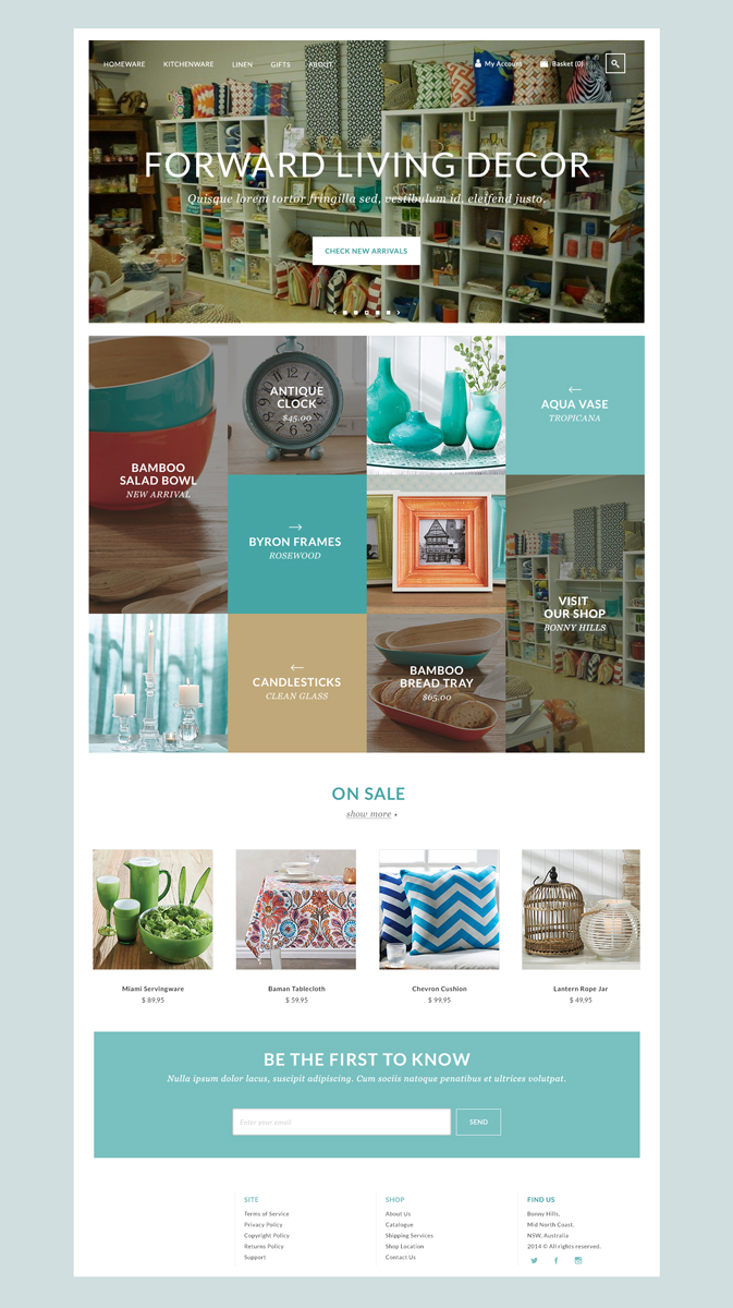 Web Design by bottlestreet for FORWARD LIVING DECOR | Design #5212915