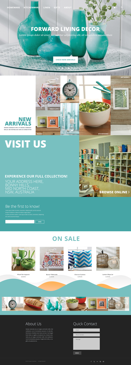 Web Design par bottlestreet pour FORWARD LIVING DECOR | Design #5215527