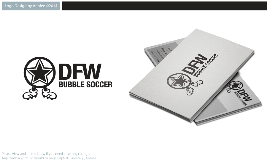 Logo Design by Anhlee for DFW Bubble Soccer | Design #5169763