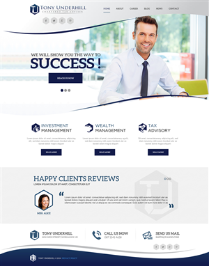 Web page for Tony Underhill Chartered Tax Adviser | Web Design by Behriatech