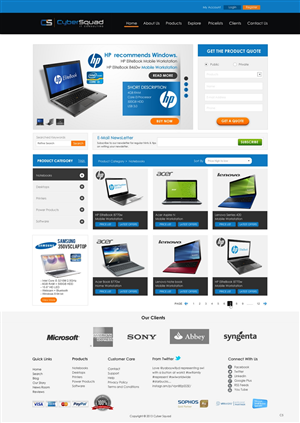 Wordpress Design by pb for CyberSquad IT Consulting | Design: #1461415