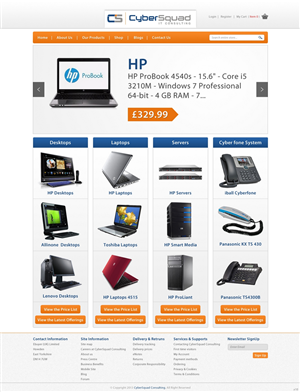 Wordpress Design by pb for CyberSquad IT Consulting | Design: #1464761