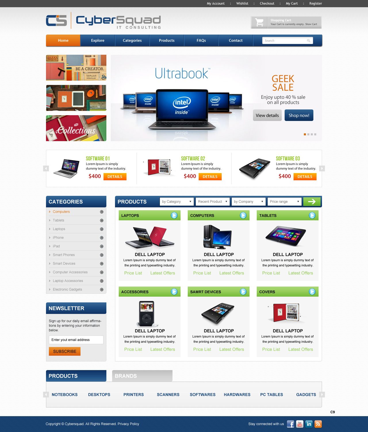 Diseño Wordpress por pb para CyberSquad IT Consulting | Diseño #1464779