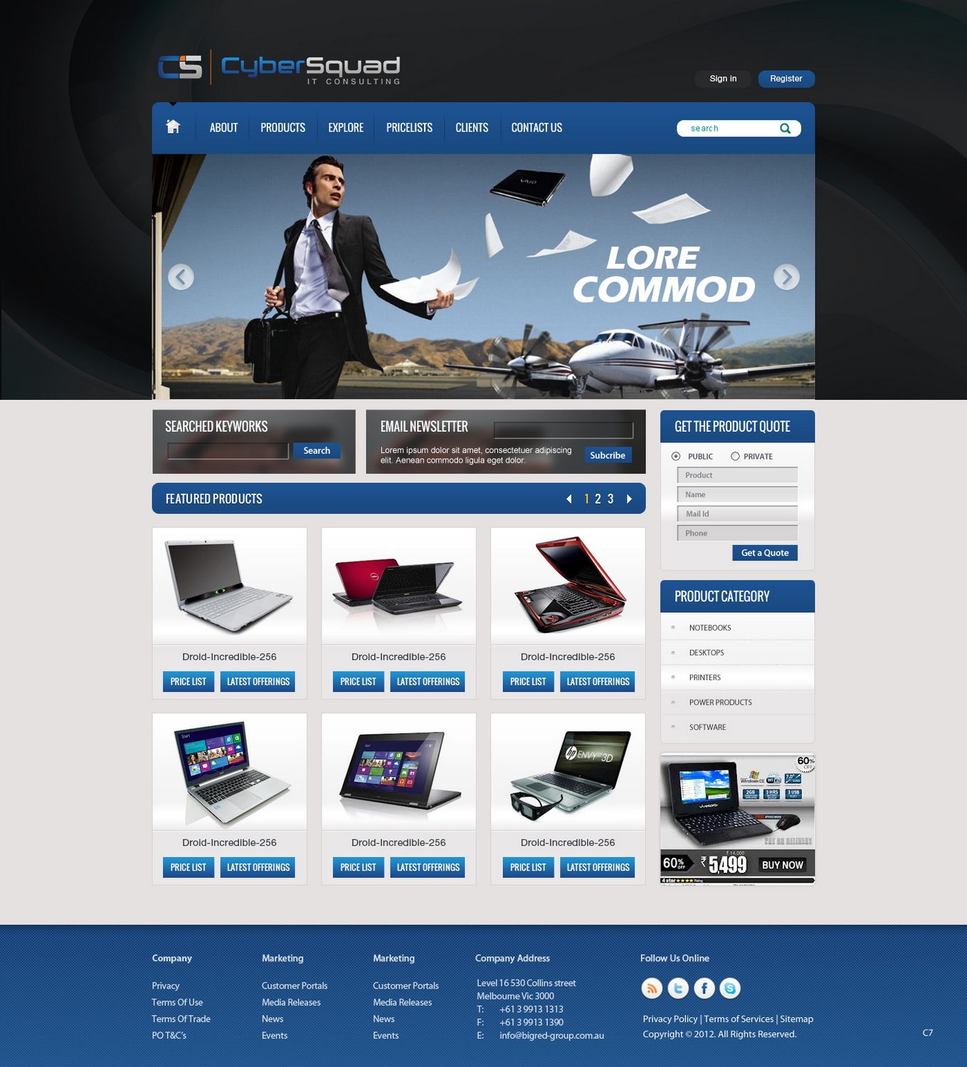 Wordpress Design by pb for CyberSquad IT Consulting | Design: #1469627
