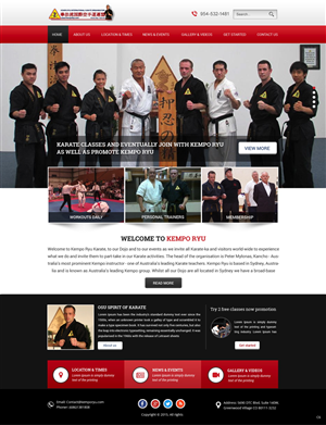 update and create new  Kempo Ryu Karate Website