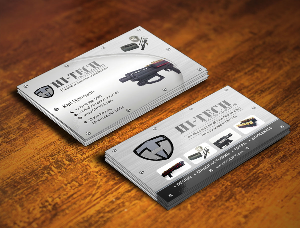 Diseño de Tarjeta de Presentación por Poonam Gupta para Hi-Tech Custom Concepts Inc. | Diseño: #5177546