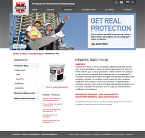 Website for russian manufacturer of penetration mixes | Web-Design von Robert Marks
