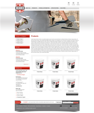 Website for russian manufacturer of penetration mixes | Web-Design von Mayank Patel