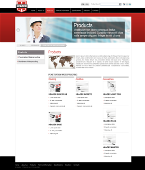 Website for russian manufacturer of penetration mixes | Web-Design von SJ