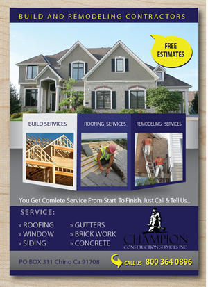 Design de Flyer par alex989 pour Champion Inc. | Design : #5191264
