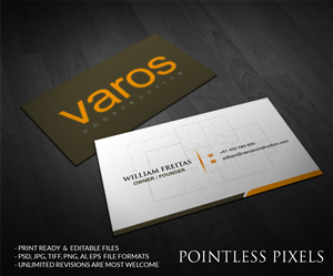 Card Design by Pointless Pixels India for Varos Construction | Design #5181832