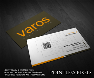 Card Design by Pointless Pixels India for Varos Construction | Design: #5188764
