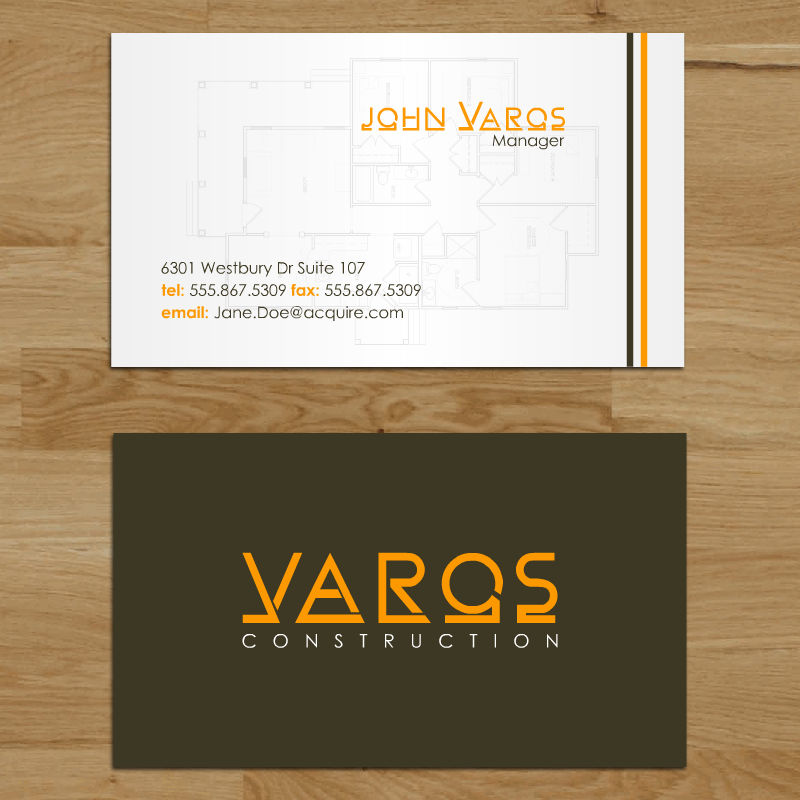 Card Design by REDcrackers.com for Varos Construction | Design #5213980