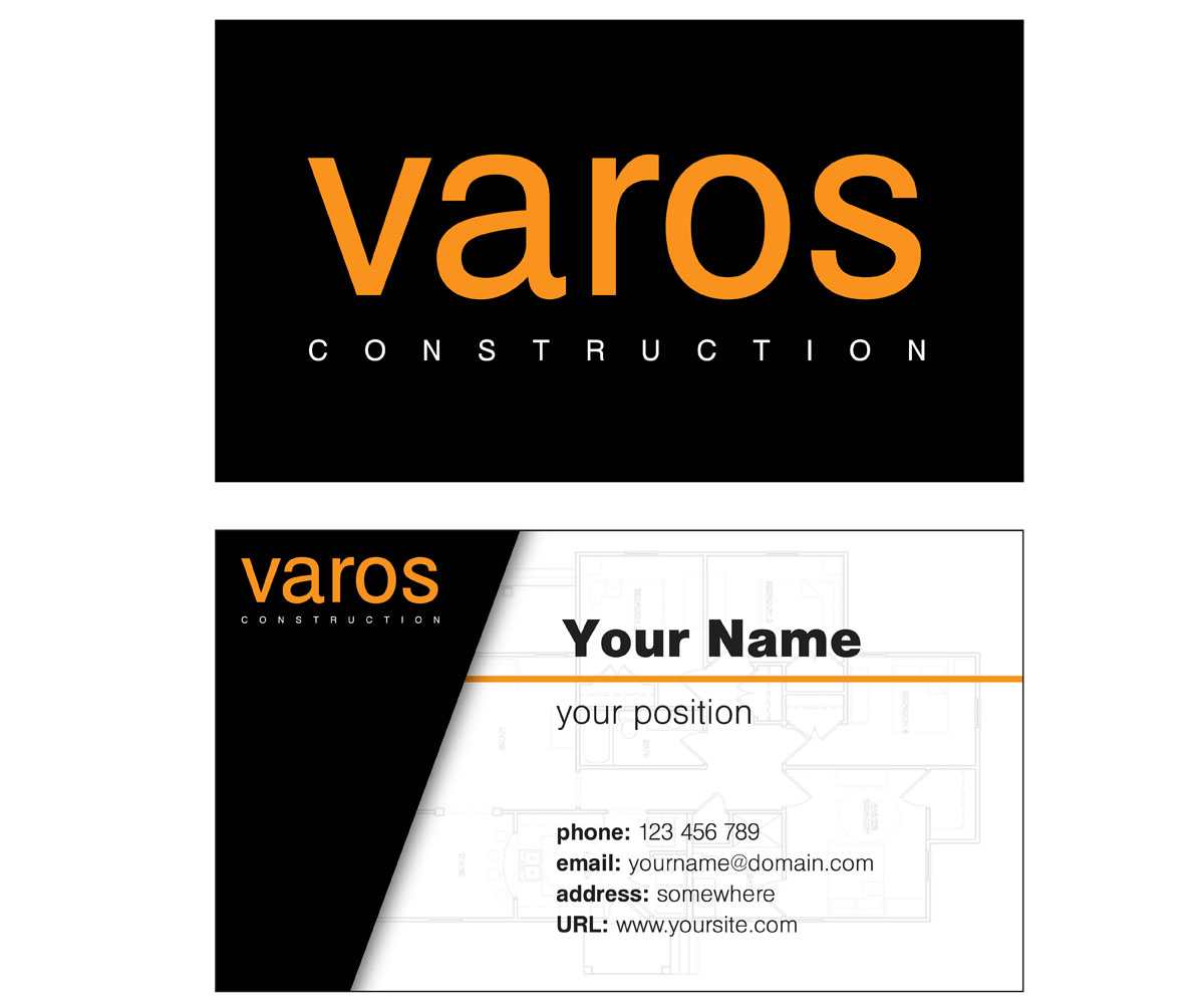 Card Design by Drumbi for Varos Construction | Design #5215419