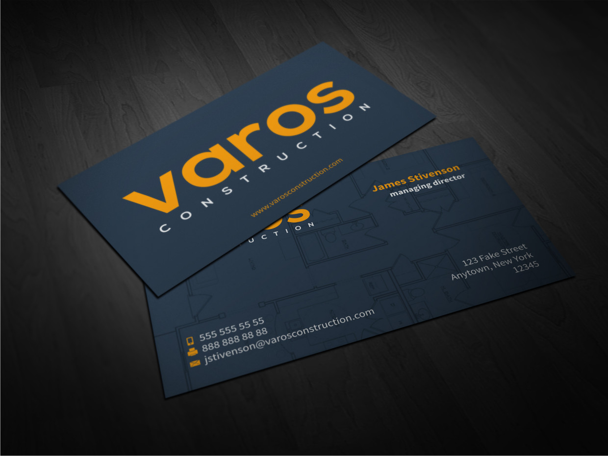 Card Design by Atvento Graphics for Varos Construction | Design #5201873
