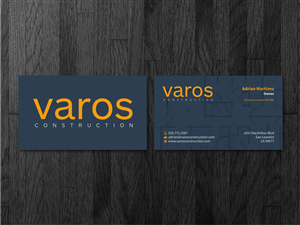 Card Design by Atvento Graphics for Varos Construction | Design: #5253907