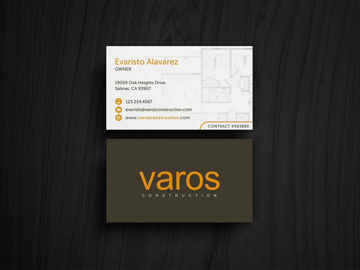Diseño de Tarjeta por HYPdesign para Varos Construction | Diseño #5197169