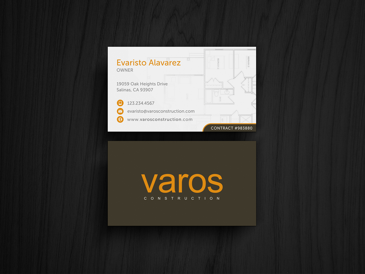 Card Design by HYPdesign for Varos Construction | Design #5197172
