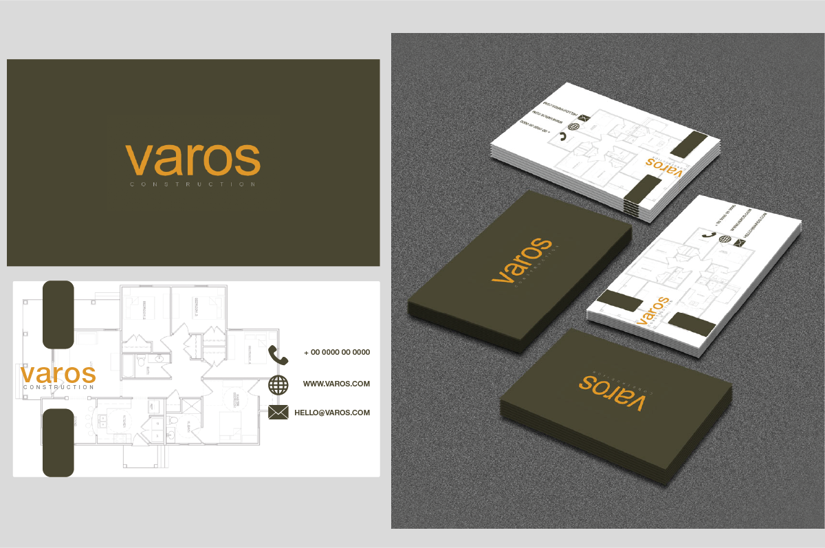 Card Design by Shirlei Patricia for Varos Construction | Design #5181541