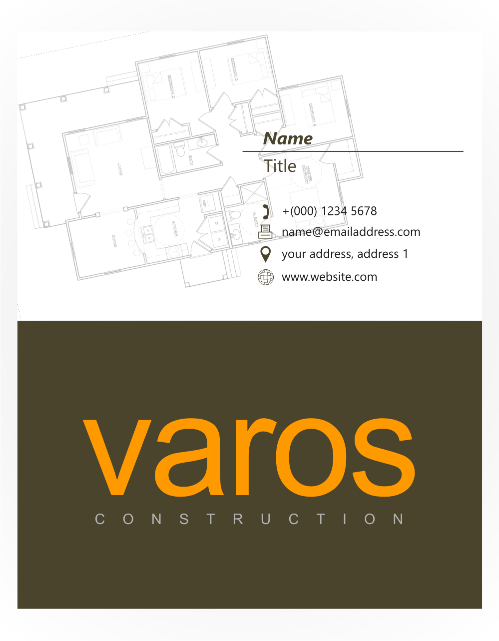 Card Design by R16 for Varos Construction | Design #5188265