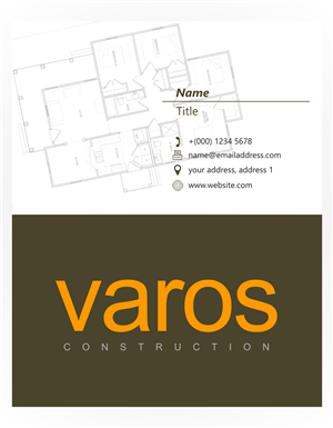 Card Design by R16 for Varos Construction | Design: #5188265