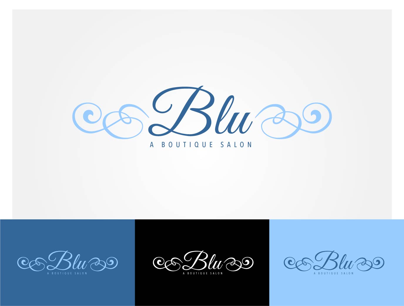 Logo Design by wonderland for Blu Salon, LLC | Design #5215959