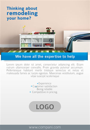 Diseño de Flyer por JCR para m.storey custom contracting | Diseño: #1493521