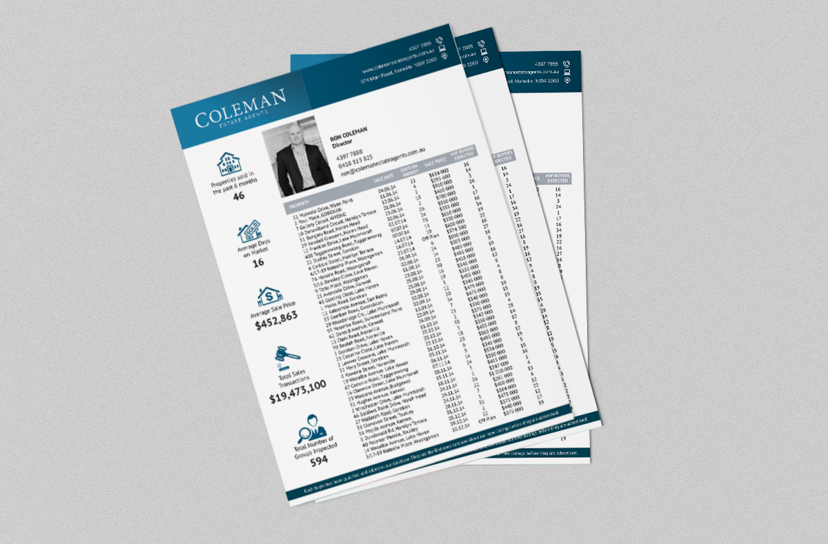 Brochure Design by Katya for Coleman Estate Agents | Design #5213253