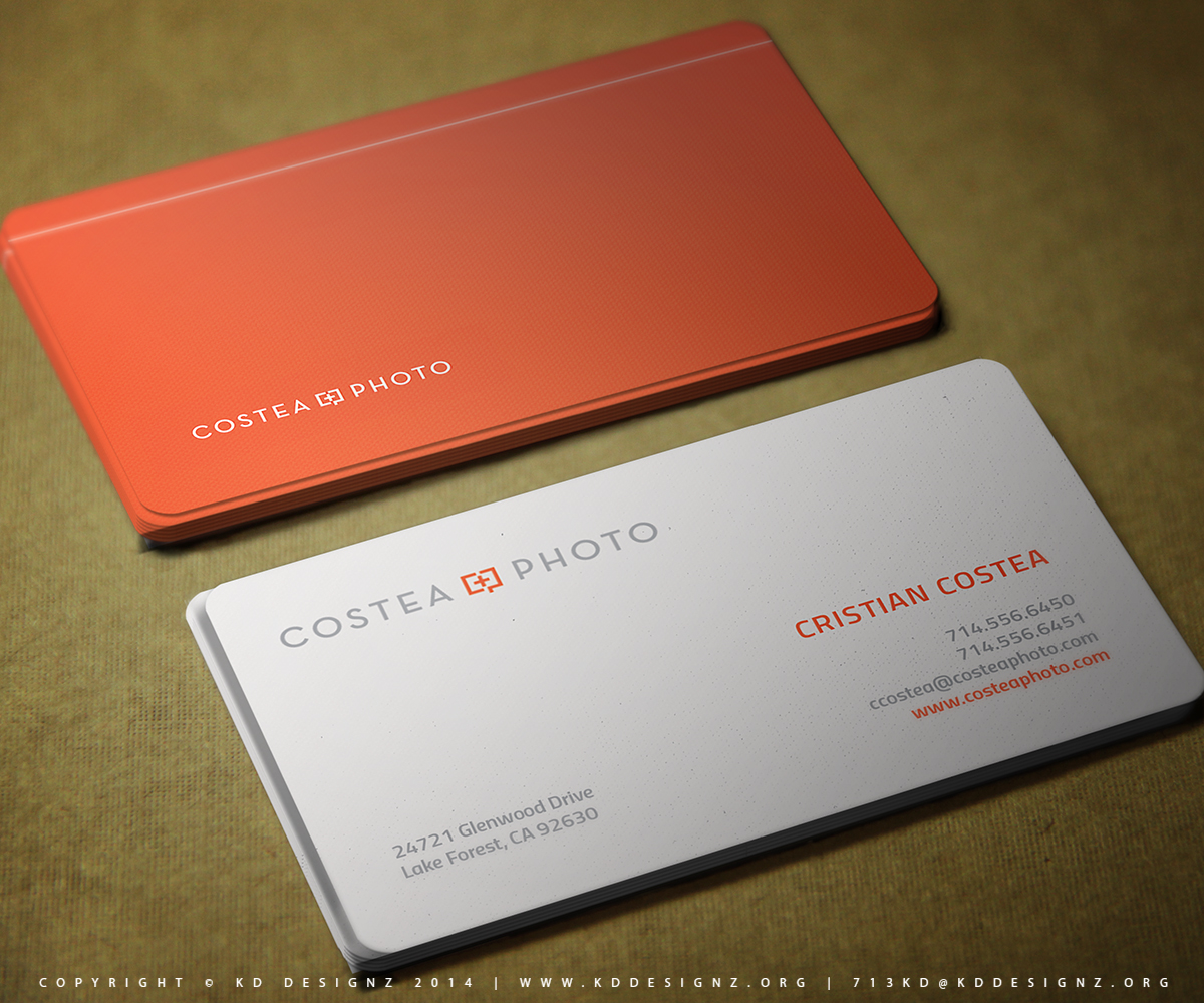 Business Card Design by KD Designz for COSTEA PHOTOGRAPHY, INC. | Design #5200590