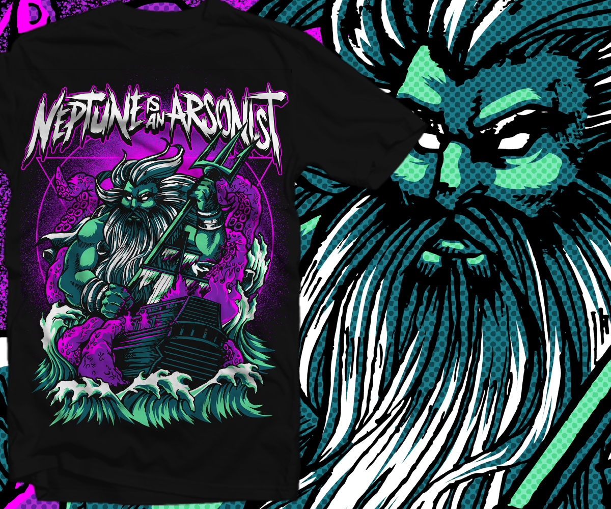 T-shirt Design by furihando for Neptune is an arsonist  | Design #5223149