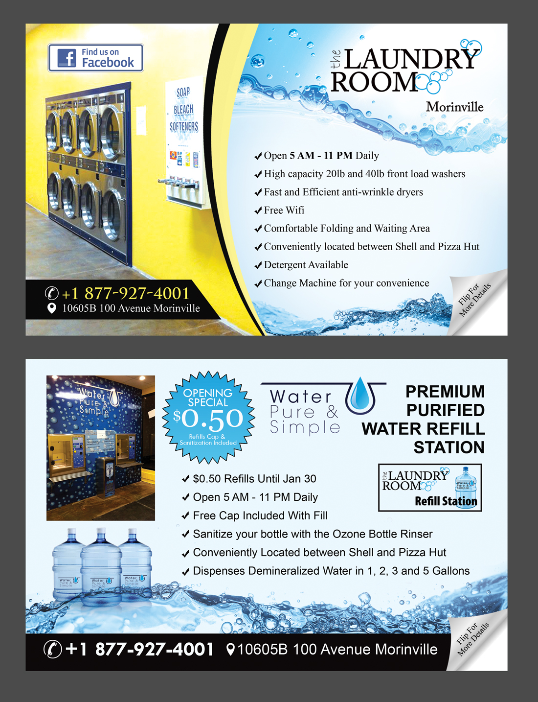 Postcard Design by NatPearlDesigns for Water Pure & Simple | Design #5345786