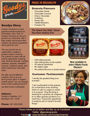 Flyer Design by CaroleenaS for Goodys Granola | Design: #5249675