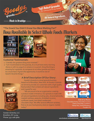 Food Company needs a Sell Sheet/Flyer  | Design de Flyer par Cut and Glue