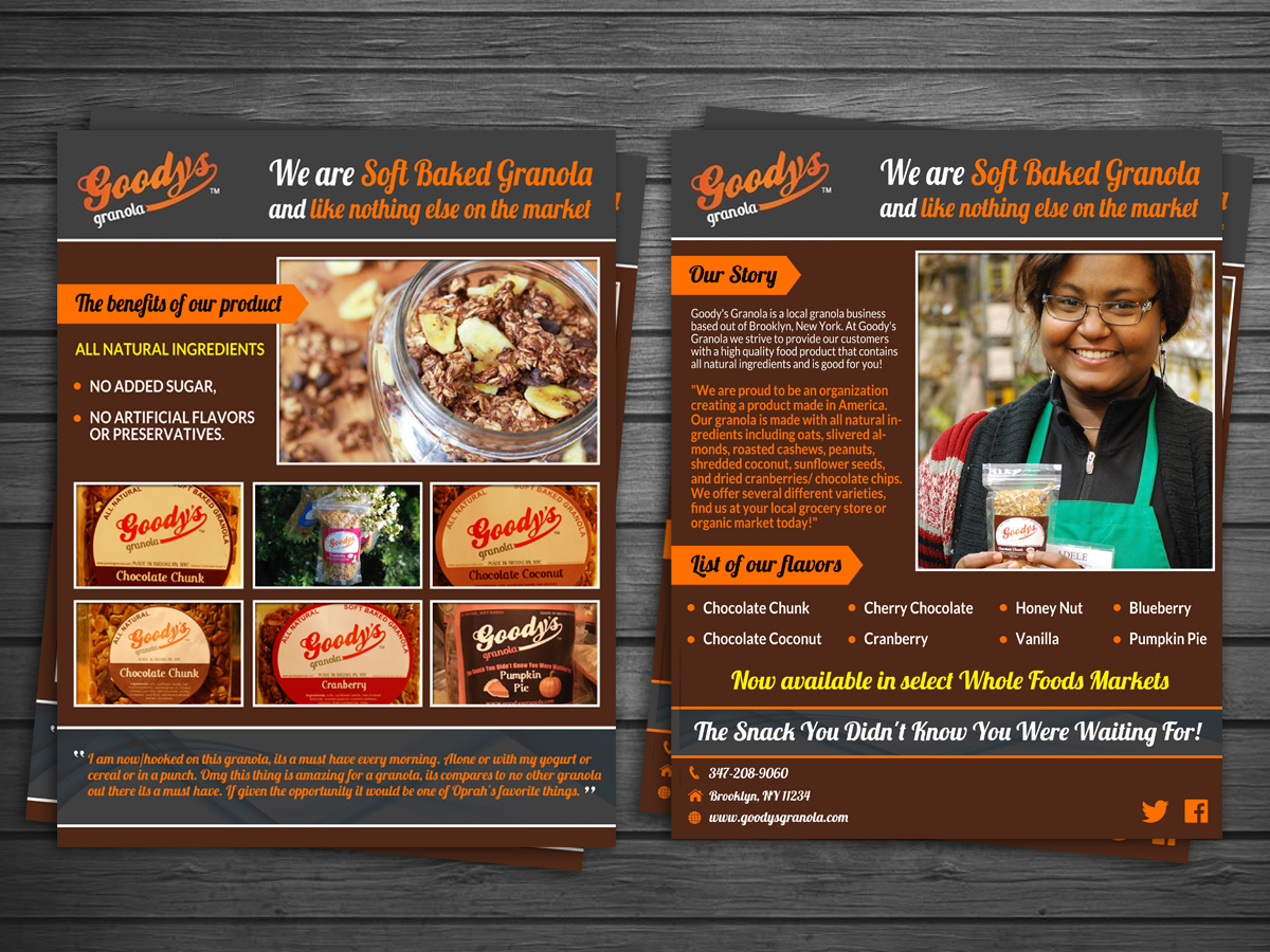 Design de Flyer par debdesign pour Goodys Granola | Design #5208450
