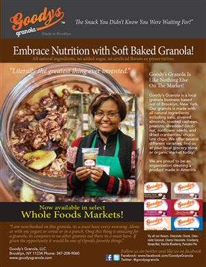 Flyer Design by Blake Zachary for Goodys Granola | Design #5206621